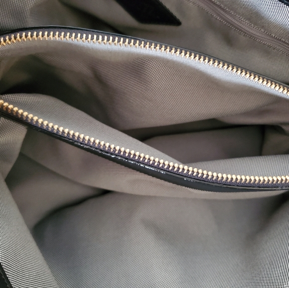 Fossil Maya Hobo Satchel Purse Bag Tote Black Genuine Leather Key Attached - Picture 6 of 11